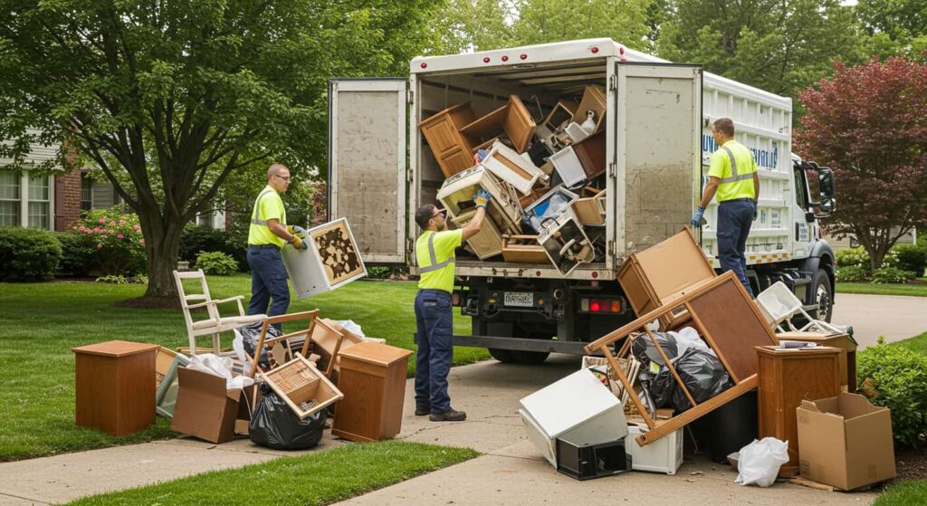Junk removal team working in Columbus OH